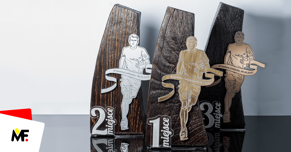 Personalised wooden trophies